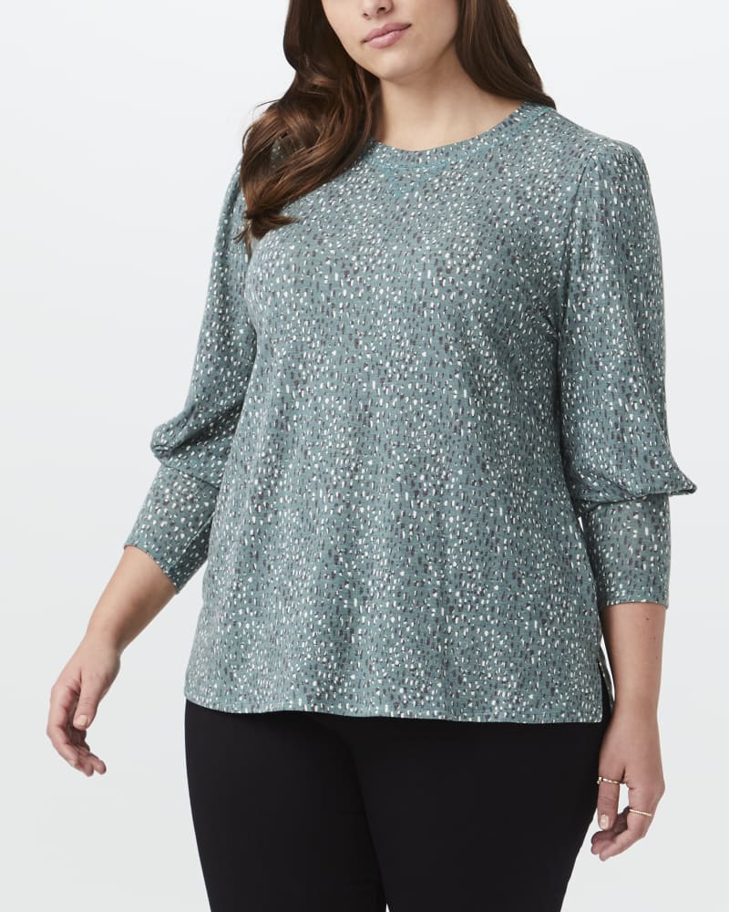 Front of plus size Embla Bishop Sleeve Top by East Adeline | Dia&Co | dia_product_style_image_id:149174